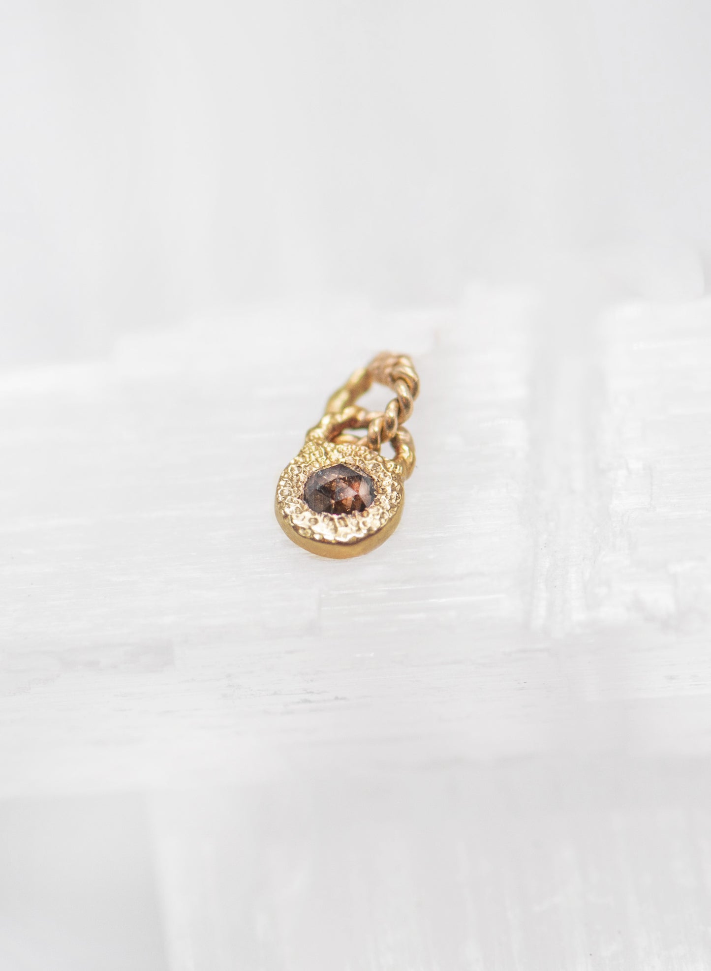 Tiny Chocolate Diamond Pendant