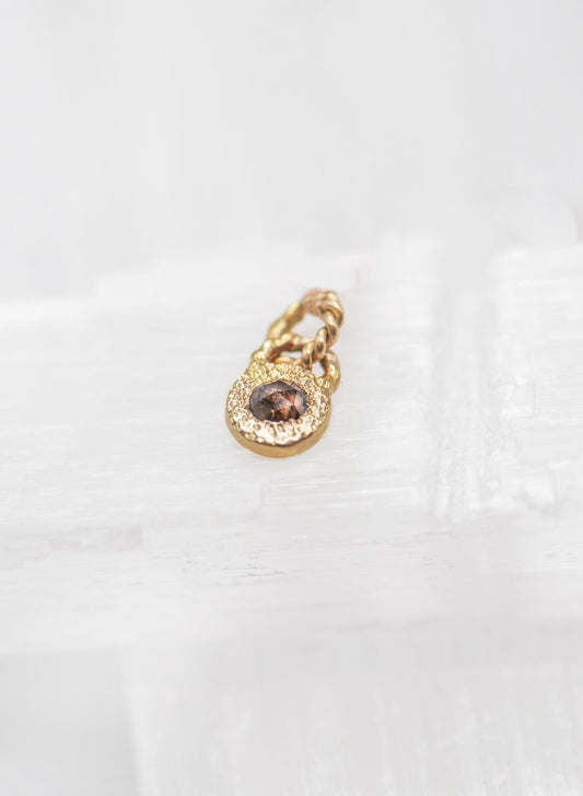 Tiny Chocolate Diamond Pendant
