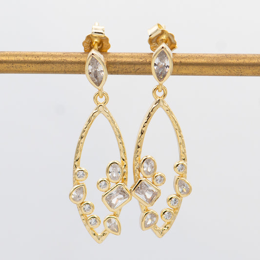 Ajani Crystal Cluster Earrings