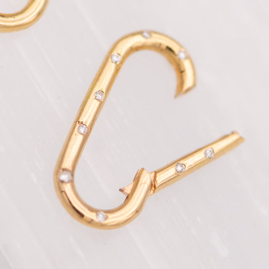 Diamond Carabiner Connector Pendant