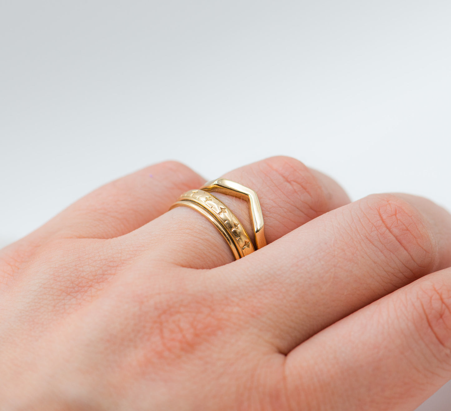 Recreated vintage V ring 0057