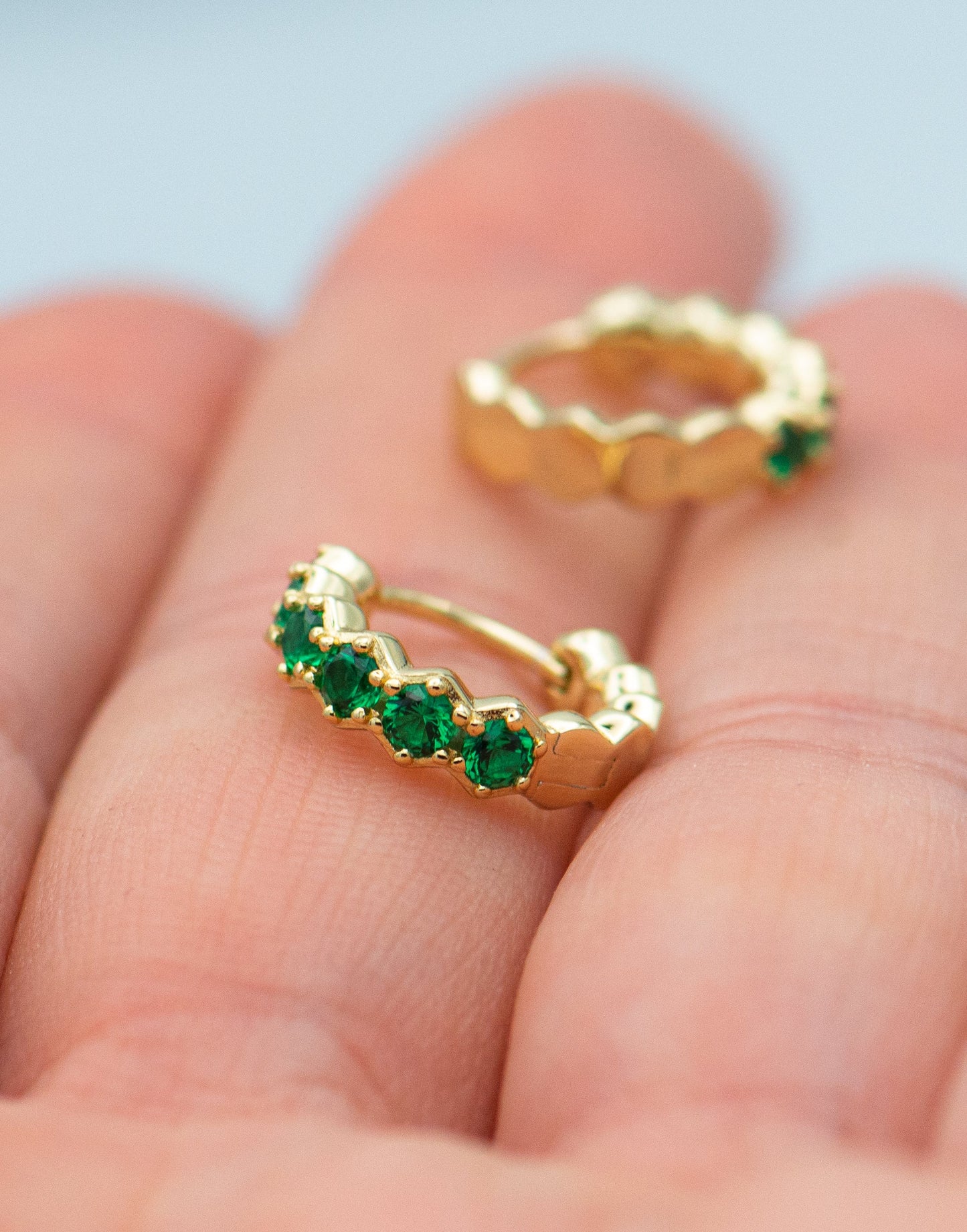Unity Crystal Huggie Earrings