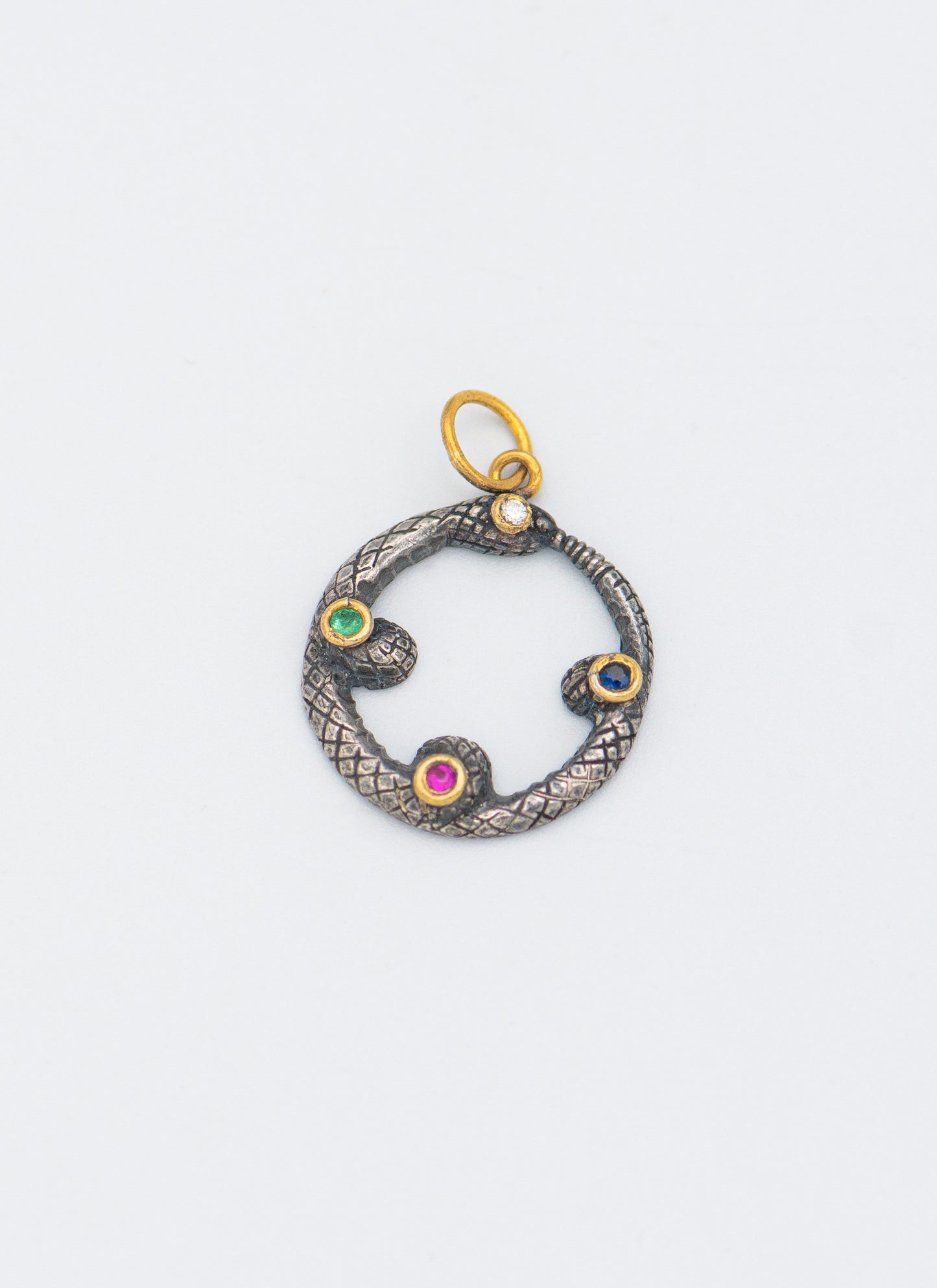 Ouroboros Snake Gem Pendant