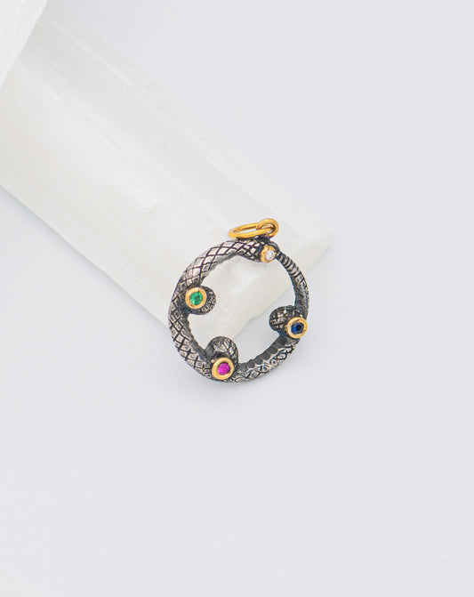 Ouroboros Snake Gem Pendant