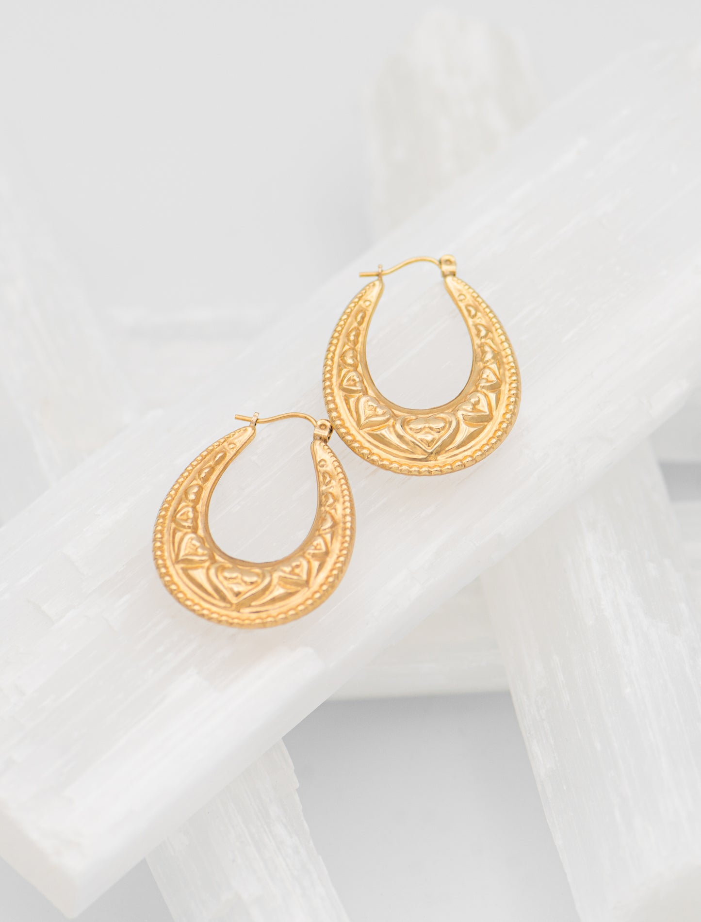 Aphrodite Heart Hoops
