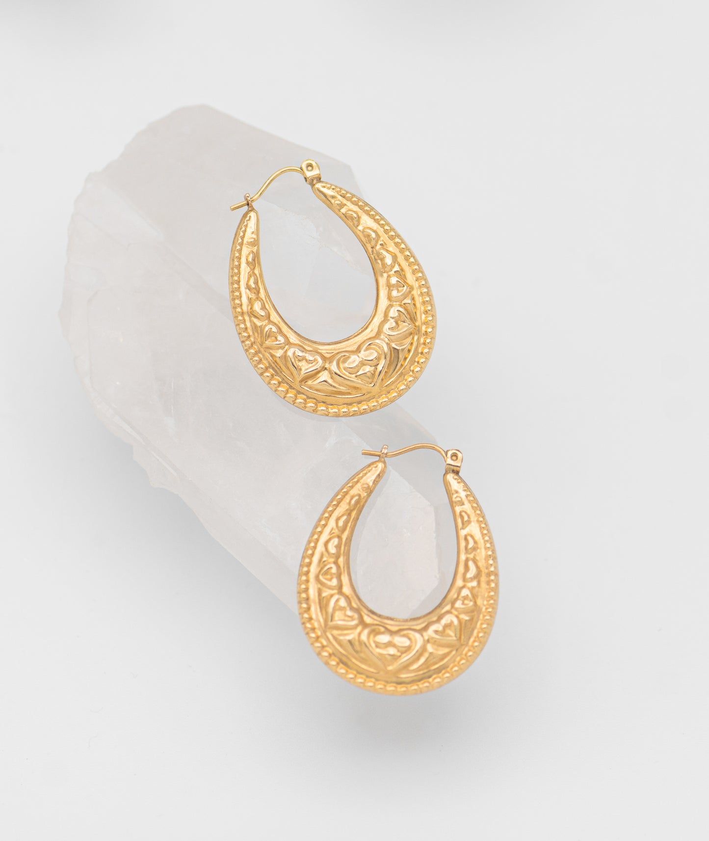Aphrodite Heart Hoops