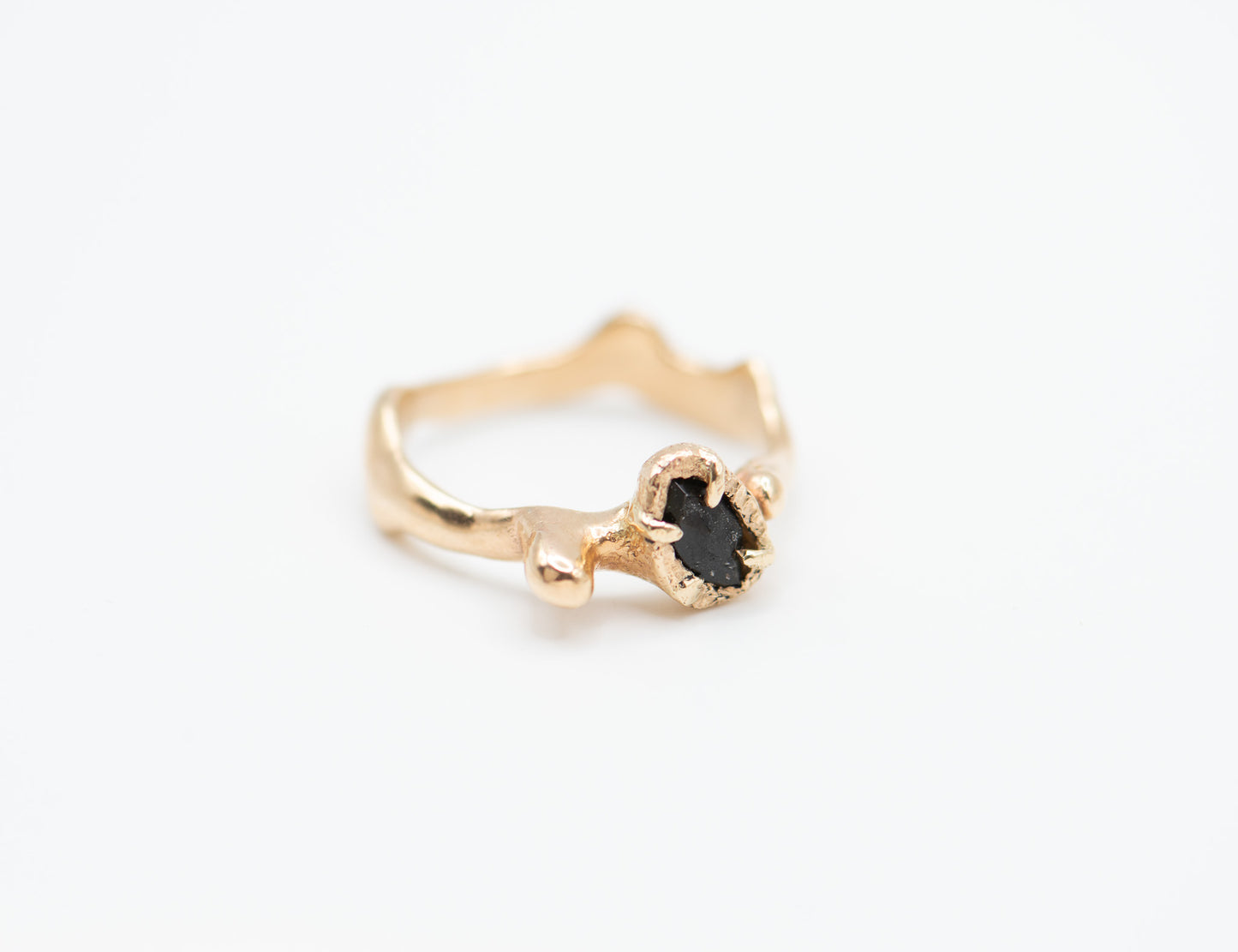 Black Tourmaline Freeform Ring