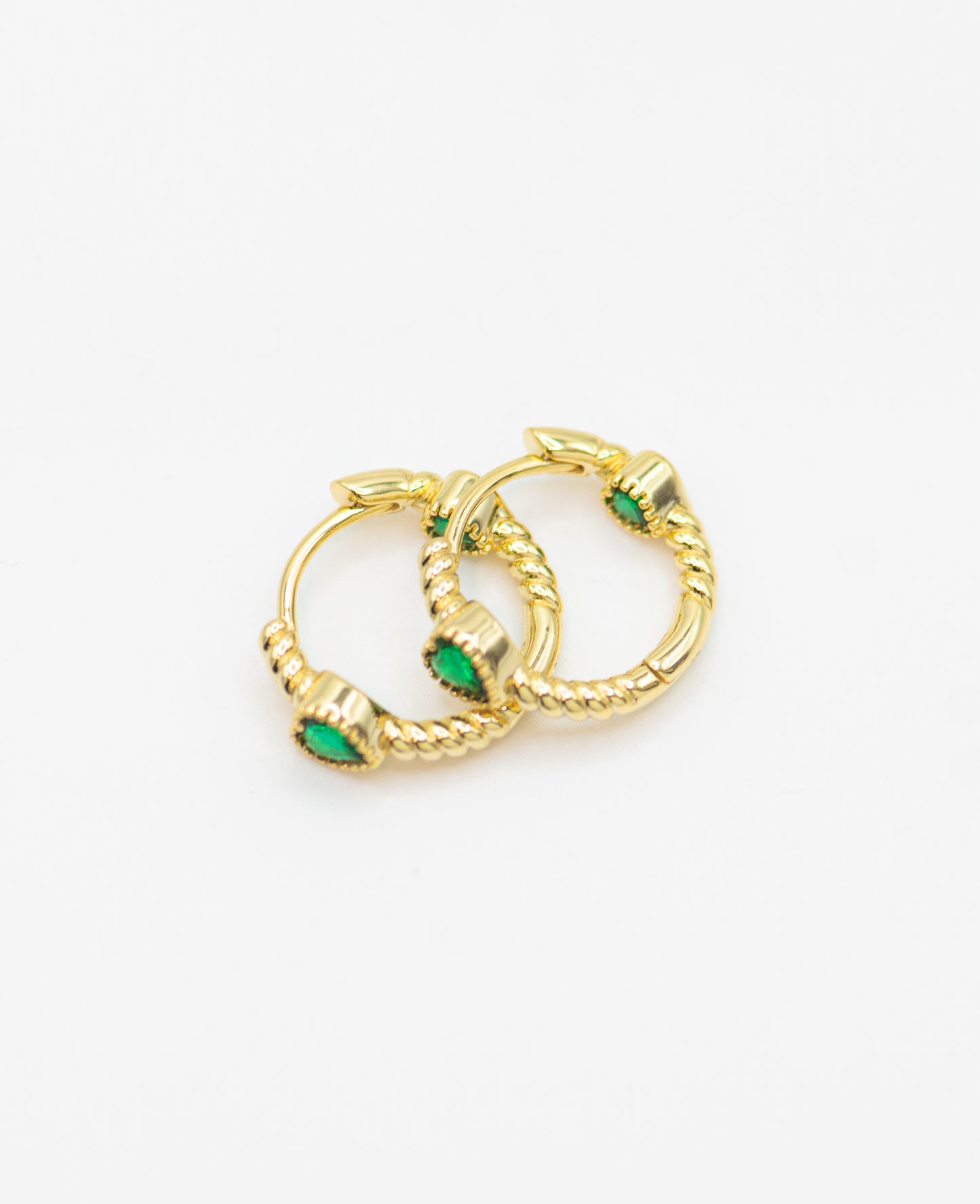 Hailey Heart Huggie Earrings