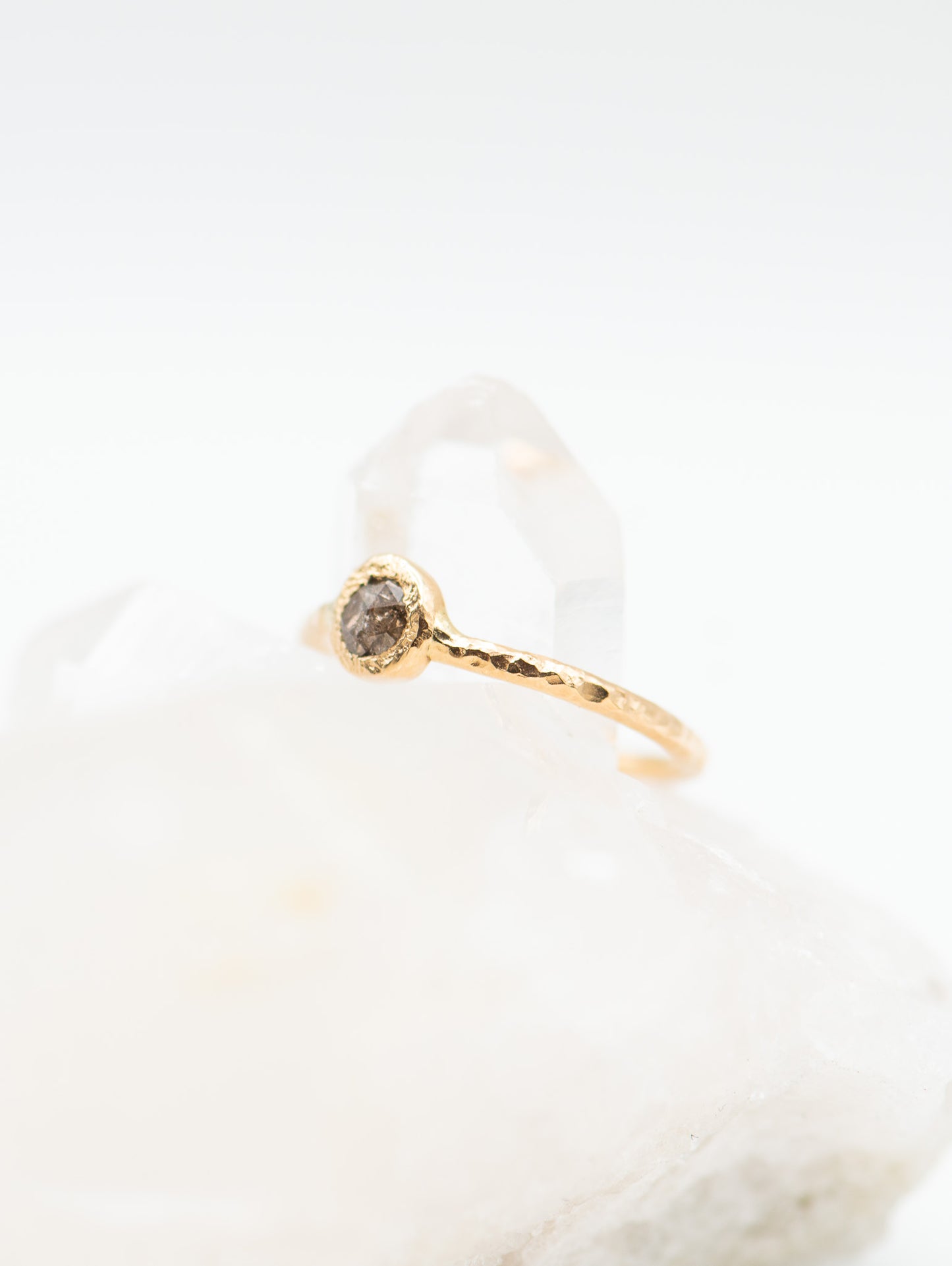 Dainty Chocolate Diamond Ring