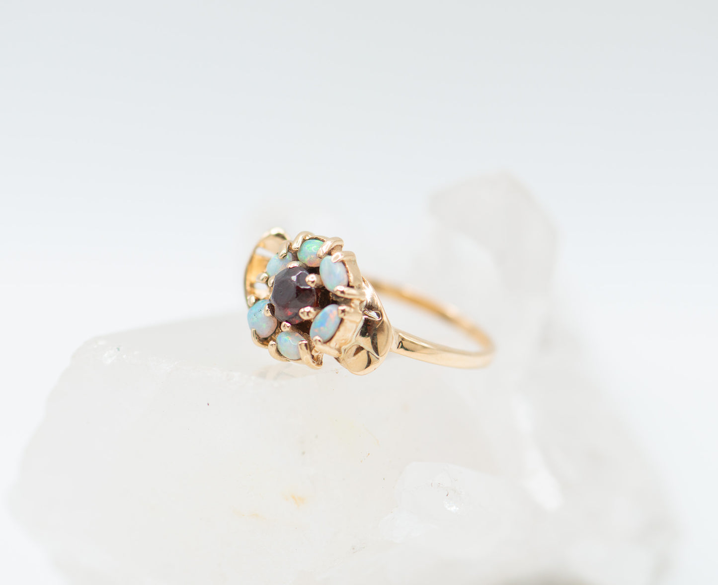 Australian Opal Flower Ring