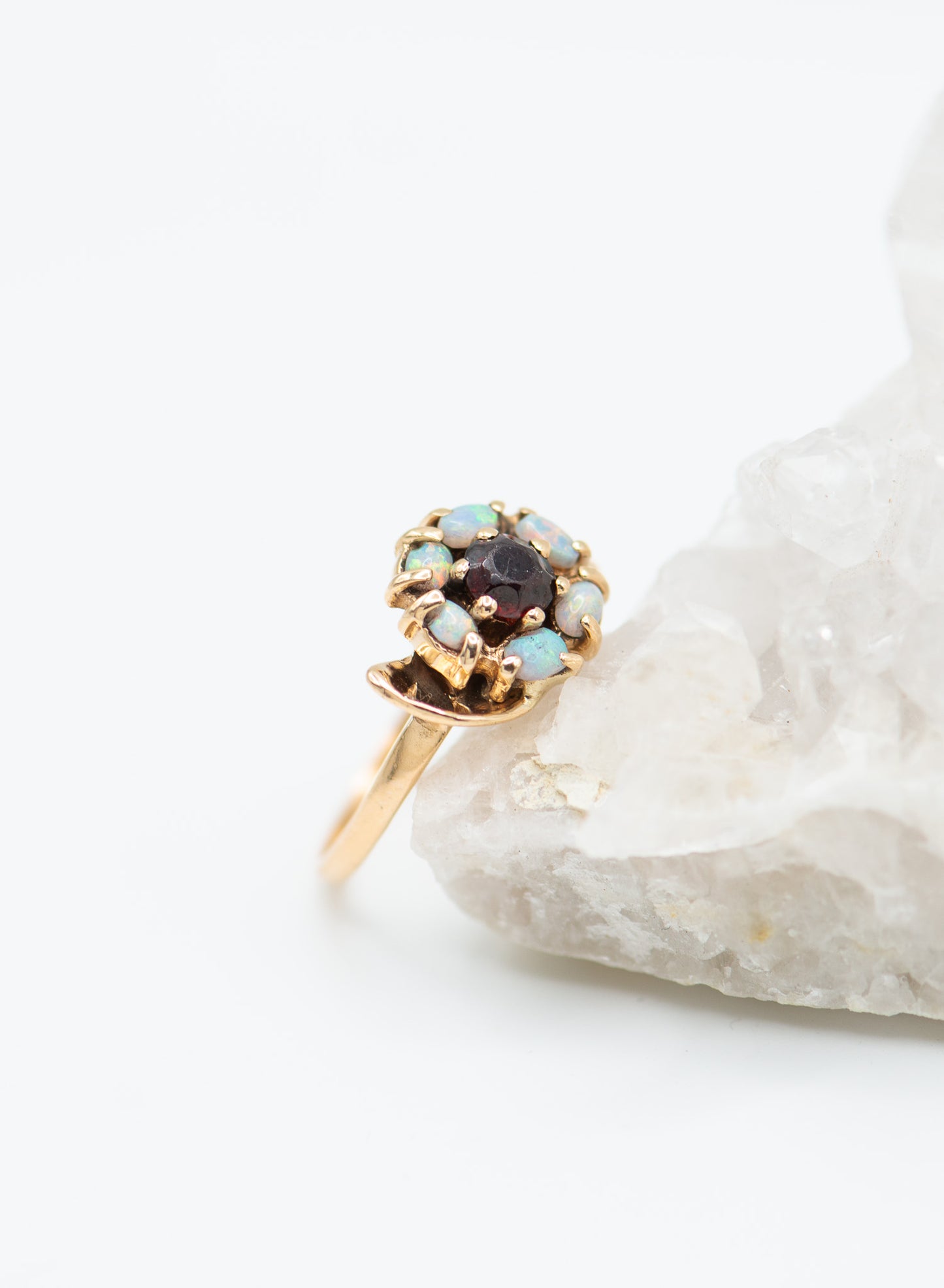 Australian Opal Flower Ring