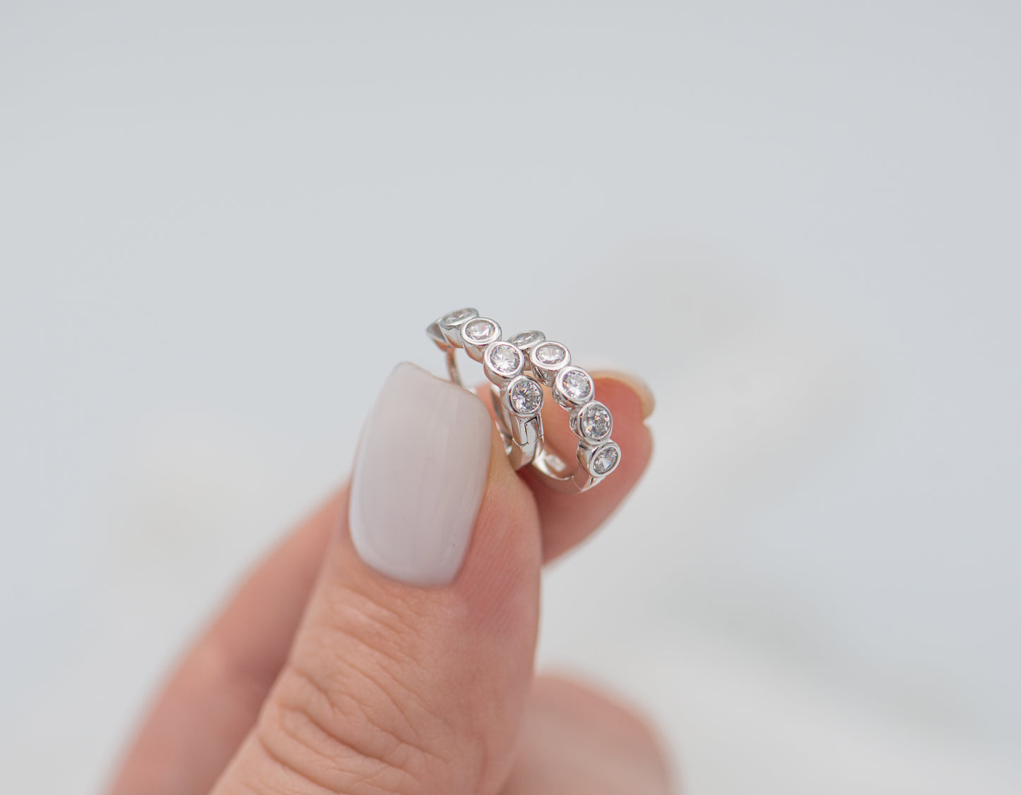 Chrissie Crystal Huggie Earrings