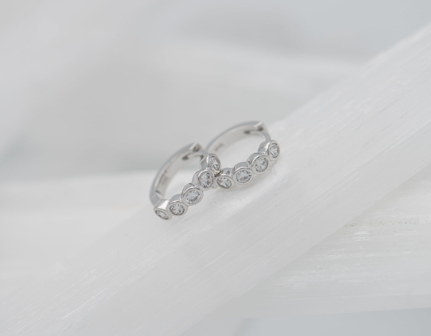Chrissie Crystal Huggie Earrings