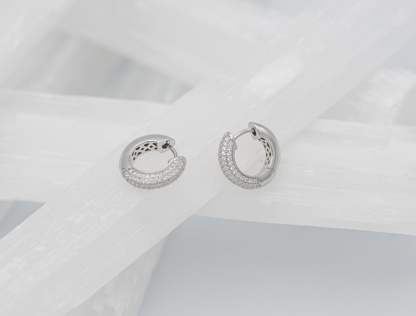 Carmela Crystal Huggie Earrings