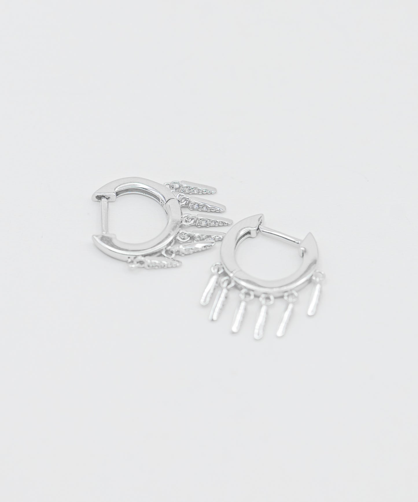 Eleni Crystal Spike Huggie Earrings - Mottive.inc
