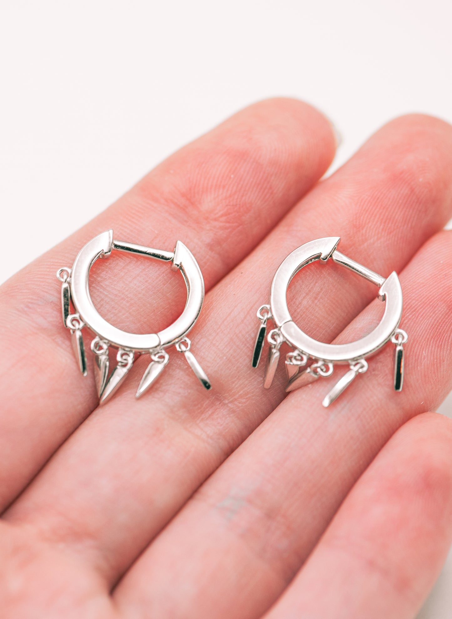 Delany Spike Huggie Earrings