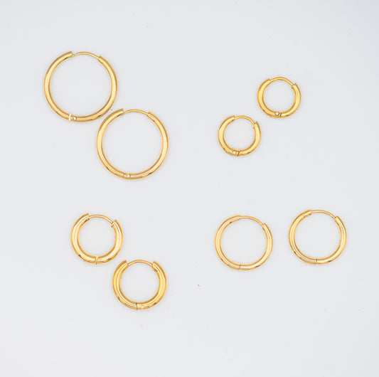 18k gold filled hoop earrings