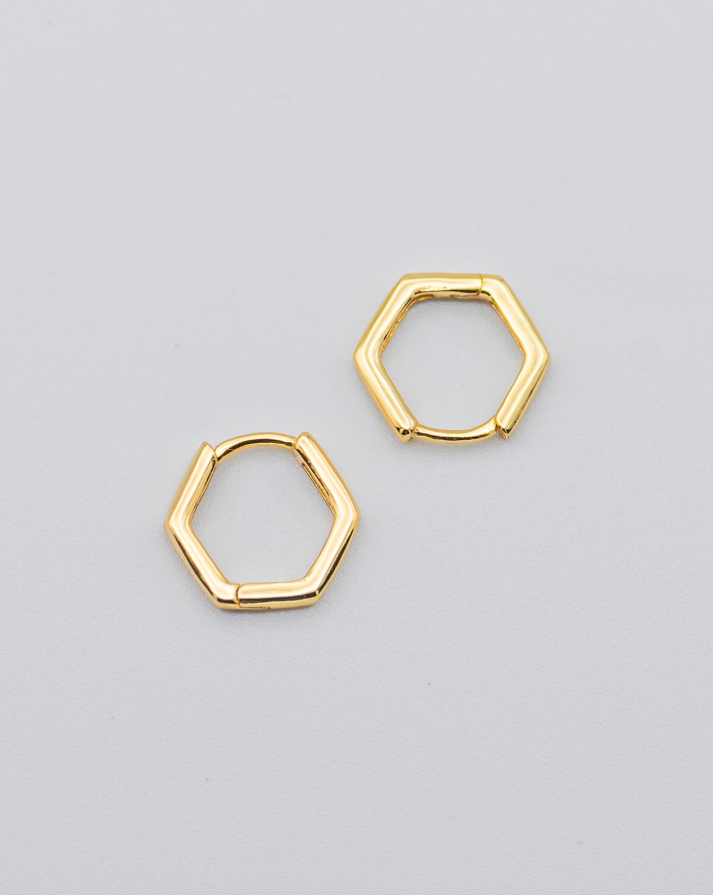 Percy Hexagon Huggie Earrings