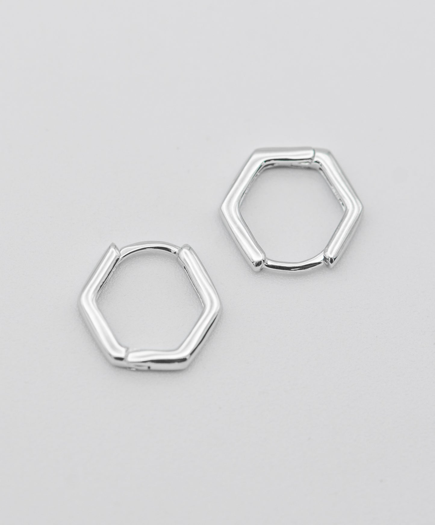 Percy Hexagon Huggie Earrings