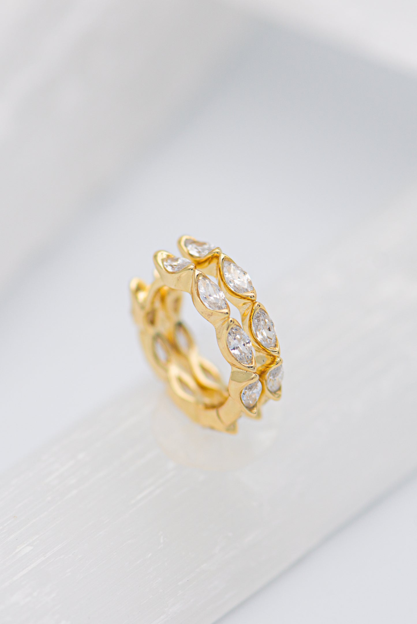 Aretha Crystal Huggie Earrings