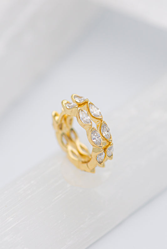 Aretha Crystal Huggie Earrings