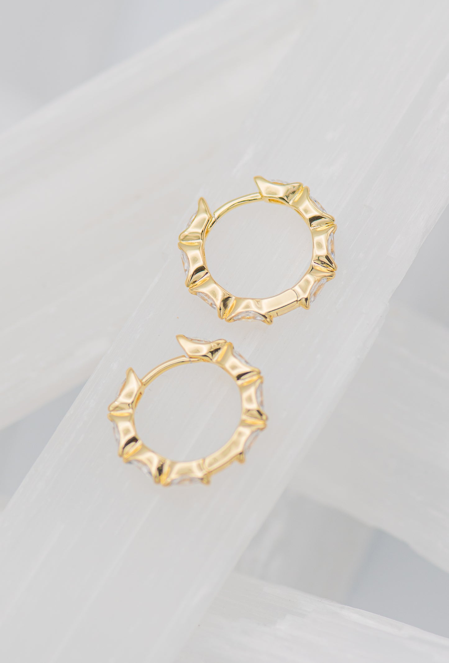 Aretha Crystal Huggie Earrings