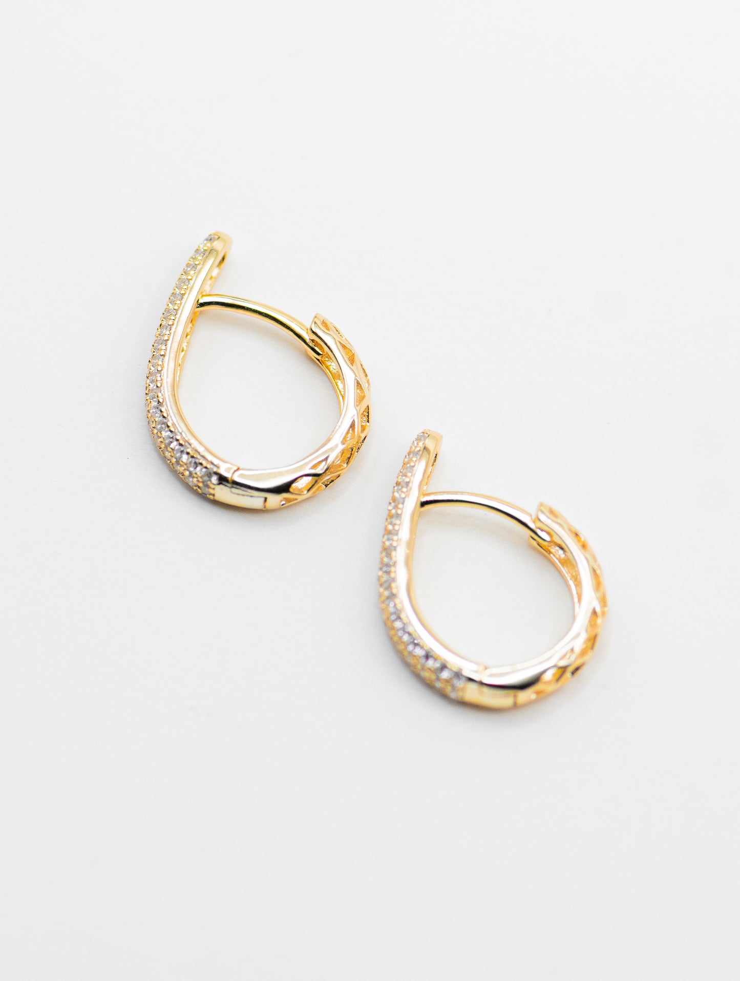 Viola Bedazzled Huggies Earrings