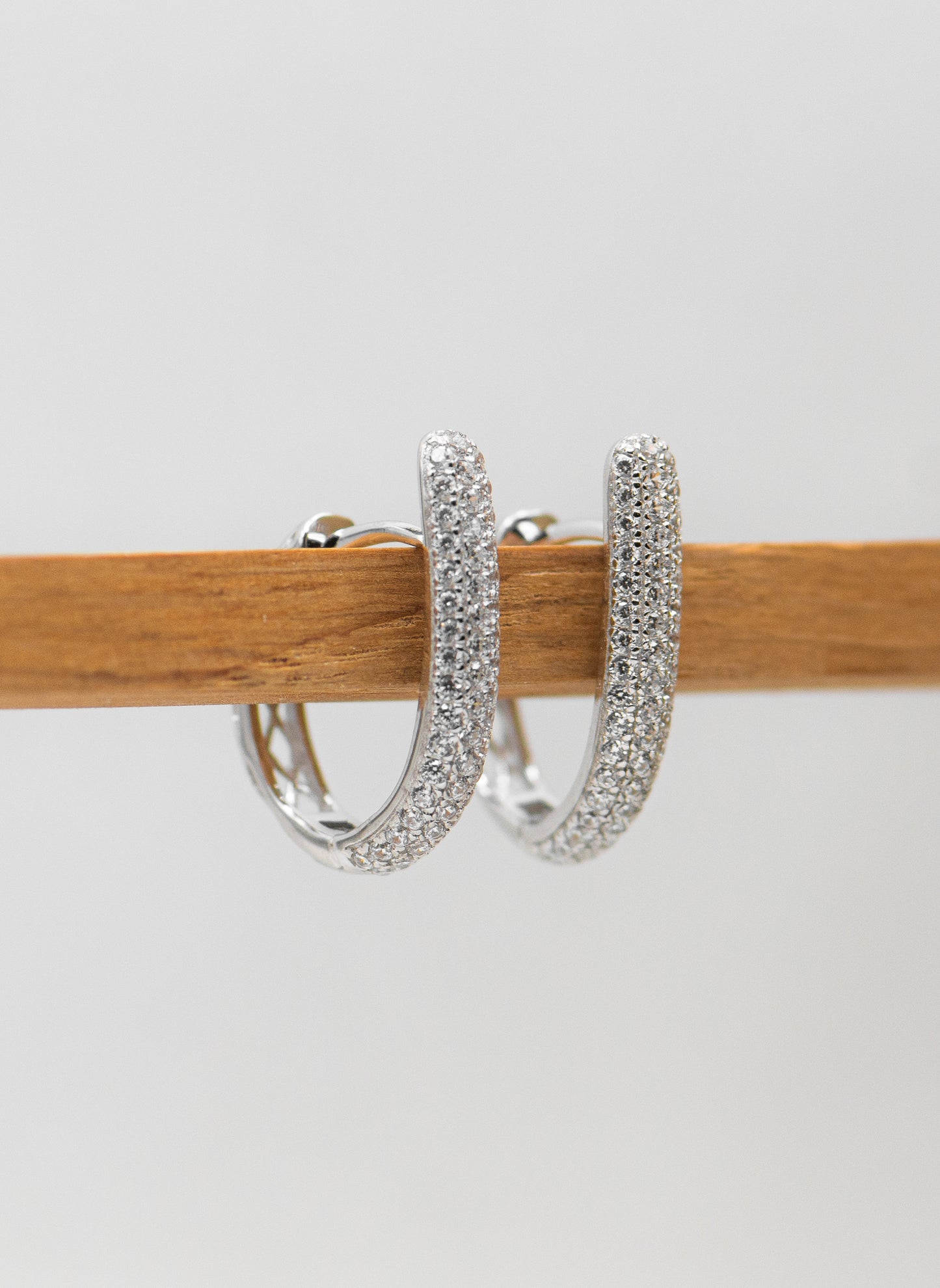 Viola Bedazzled Huggies Earrings