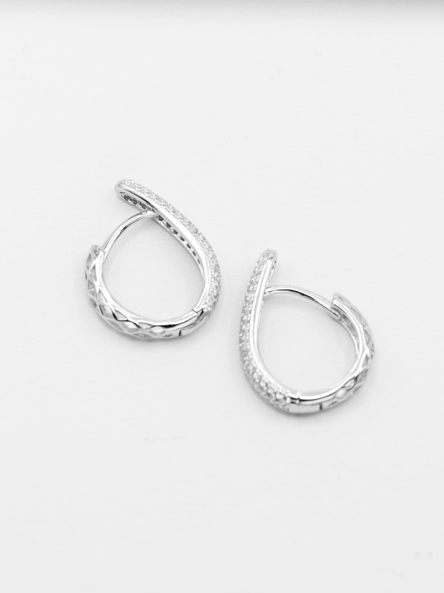 Viola Bedazzled Huggies Earrings