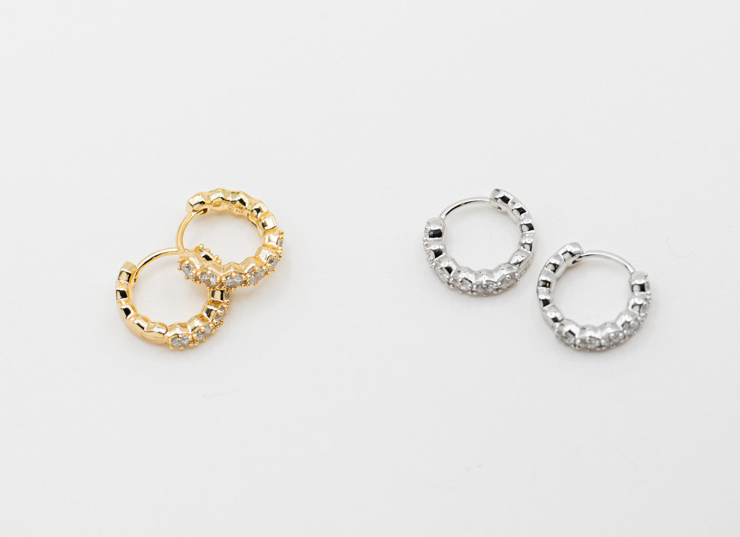 Unity Crystal Huggie Earrings