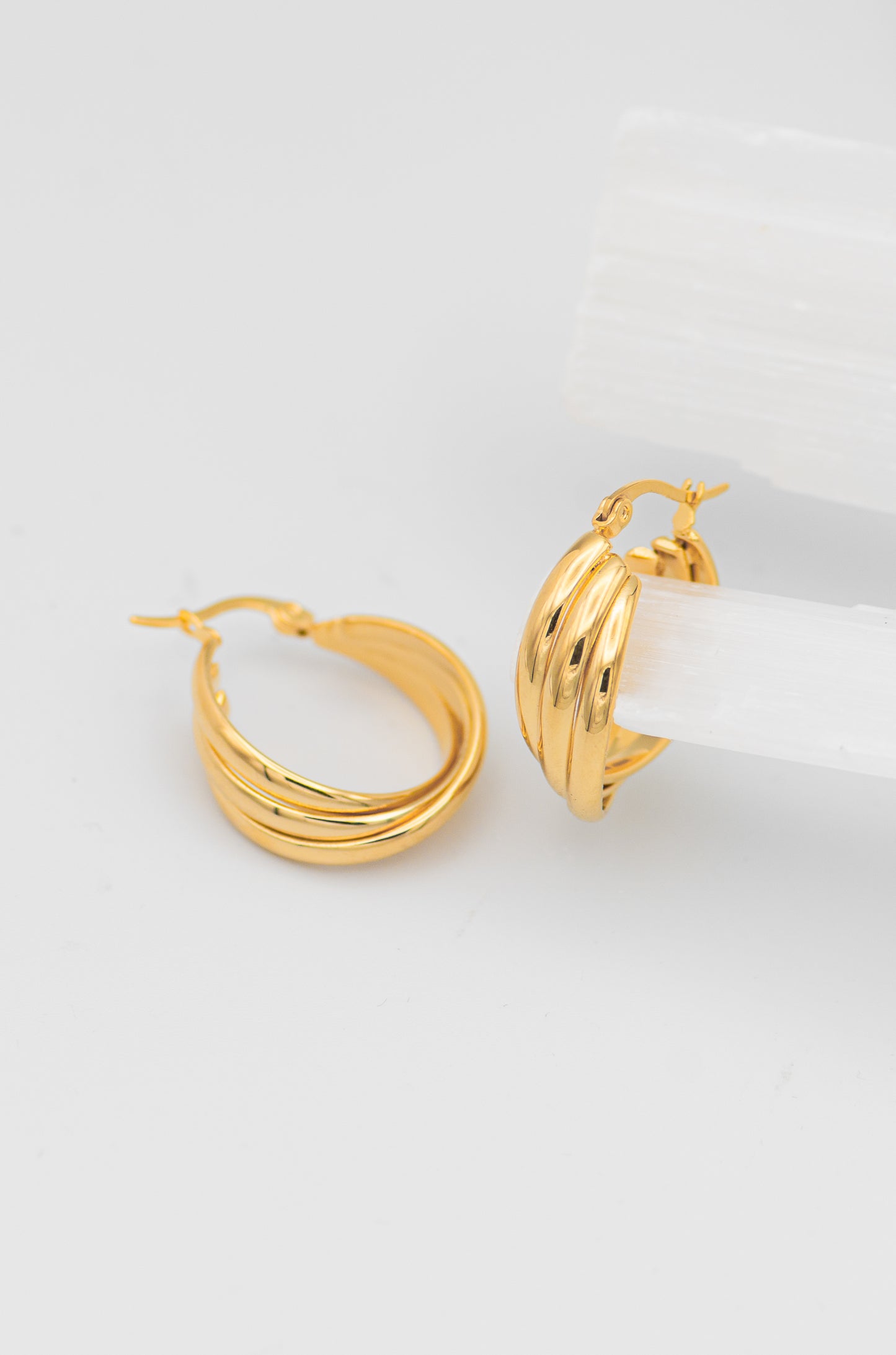 Terry Twisted Hoops