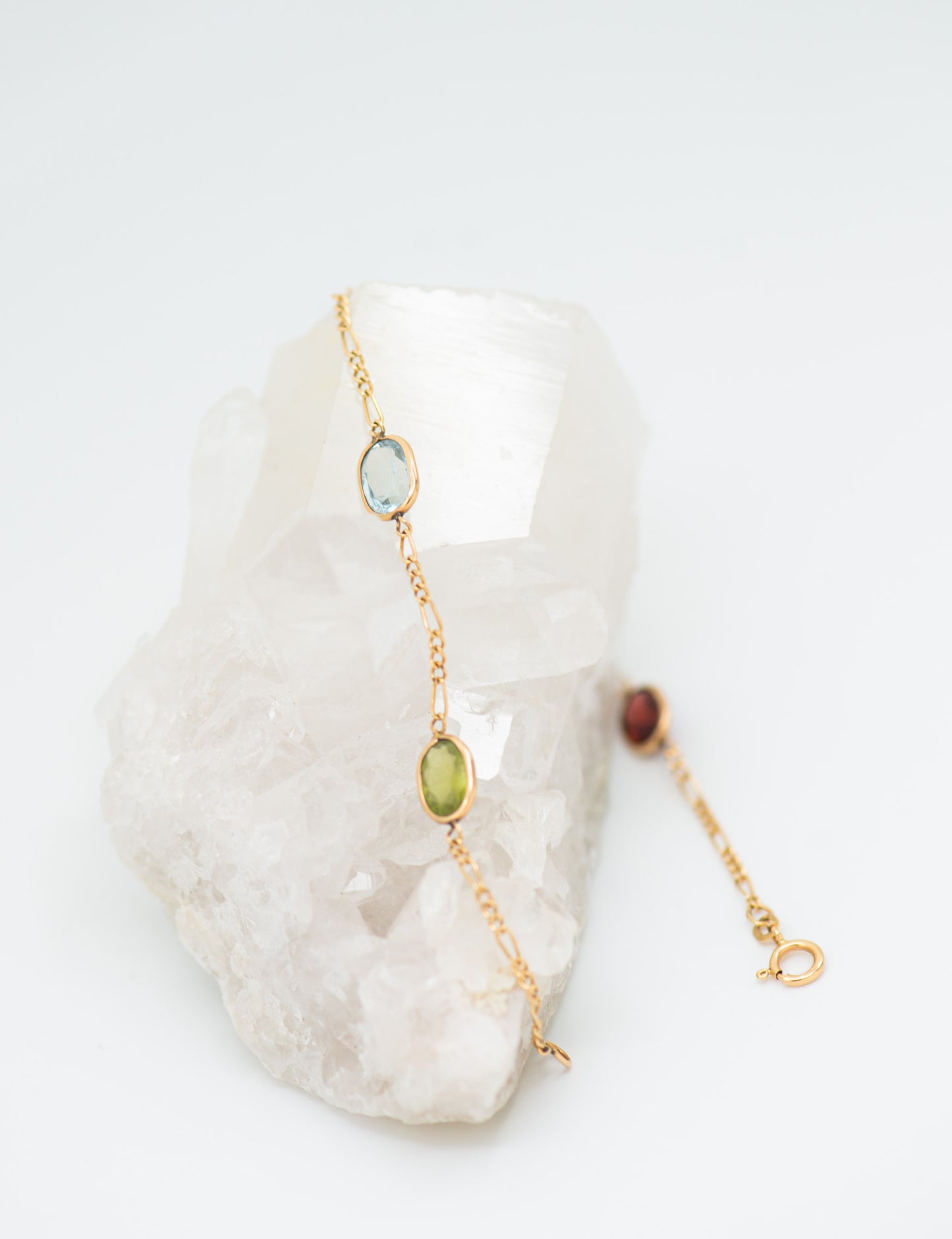 14K Dainty Bracelet Multicolor Sapphires