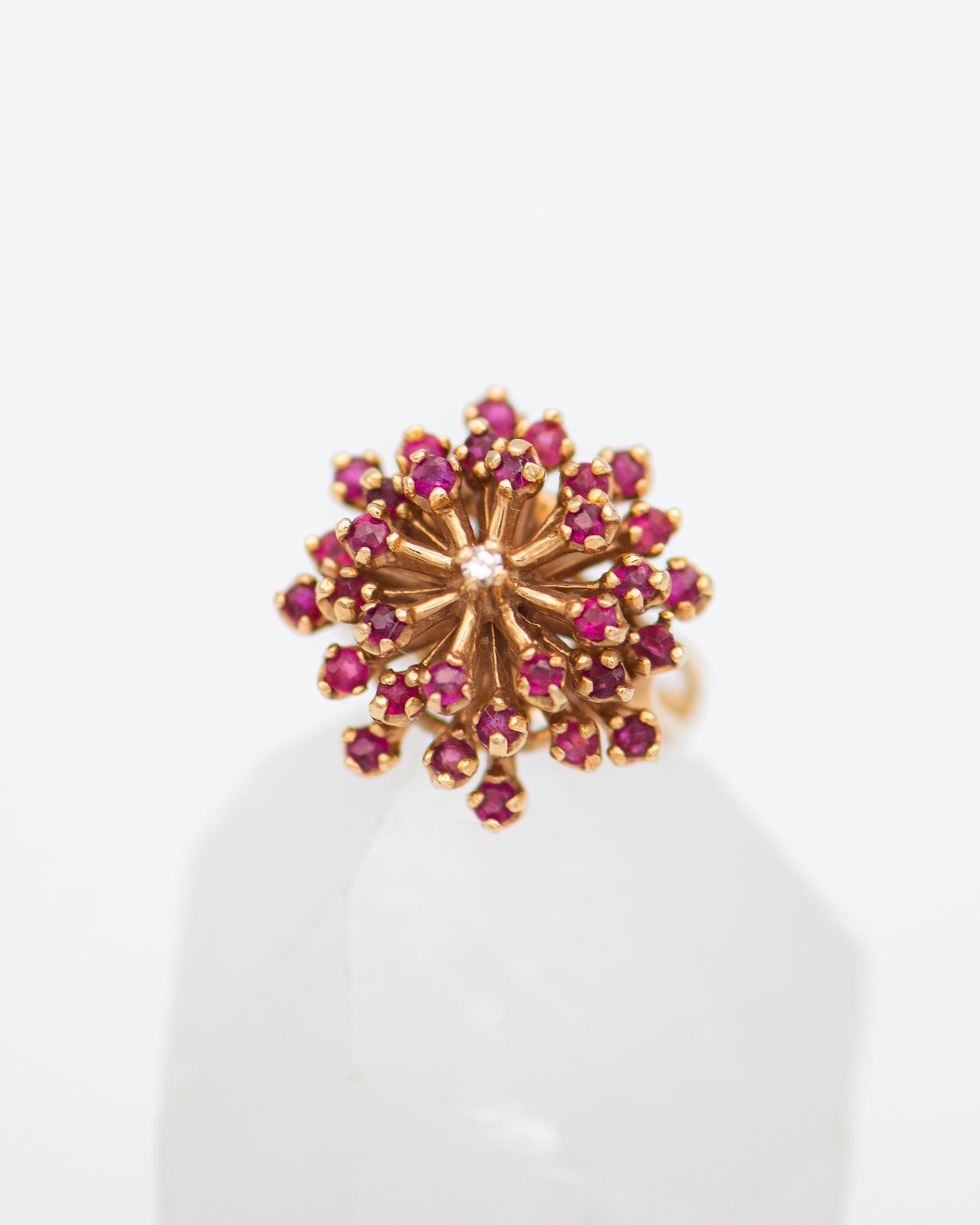 Ruby Flower Ring 0039