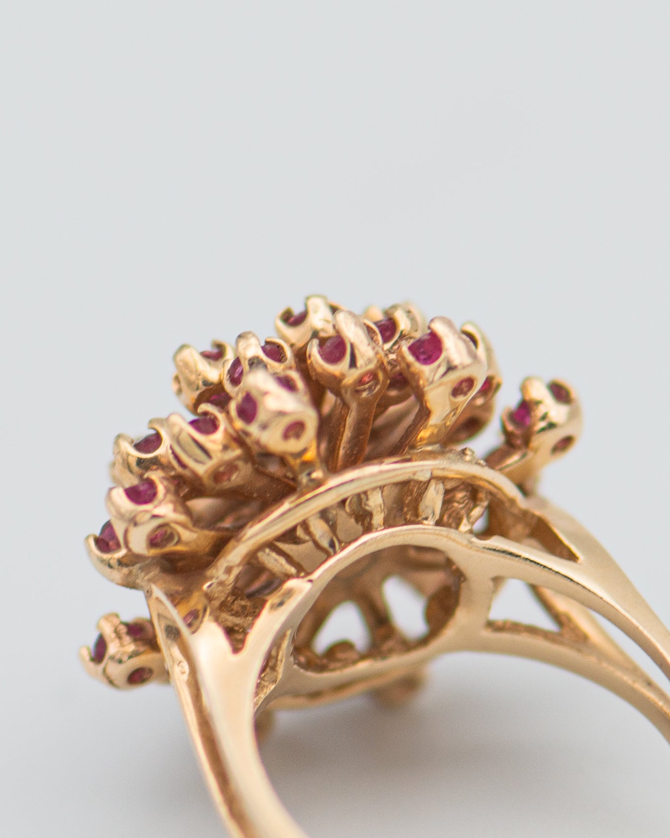 Ruby Flower Ring 0039