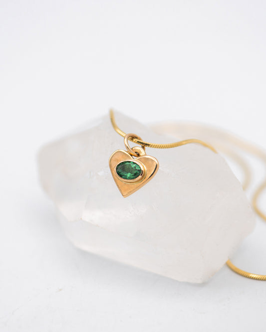 Sapphire Heart Pendant 0020