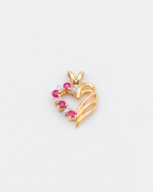 Pink Heart Pendant 0032
