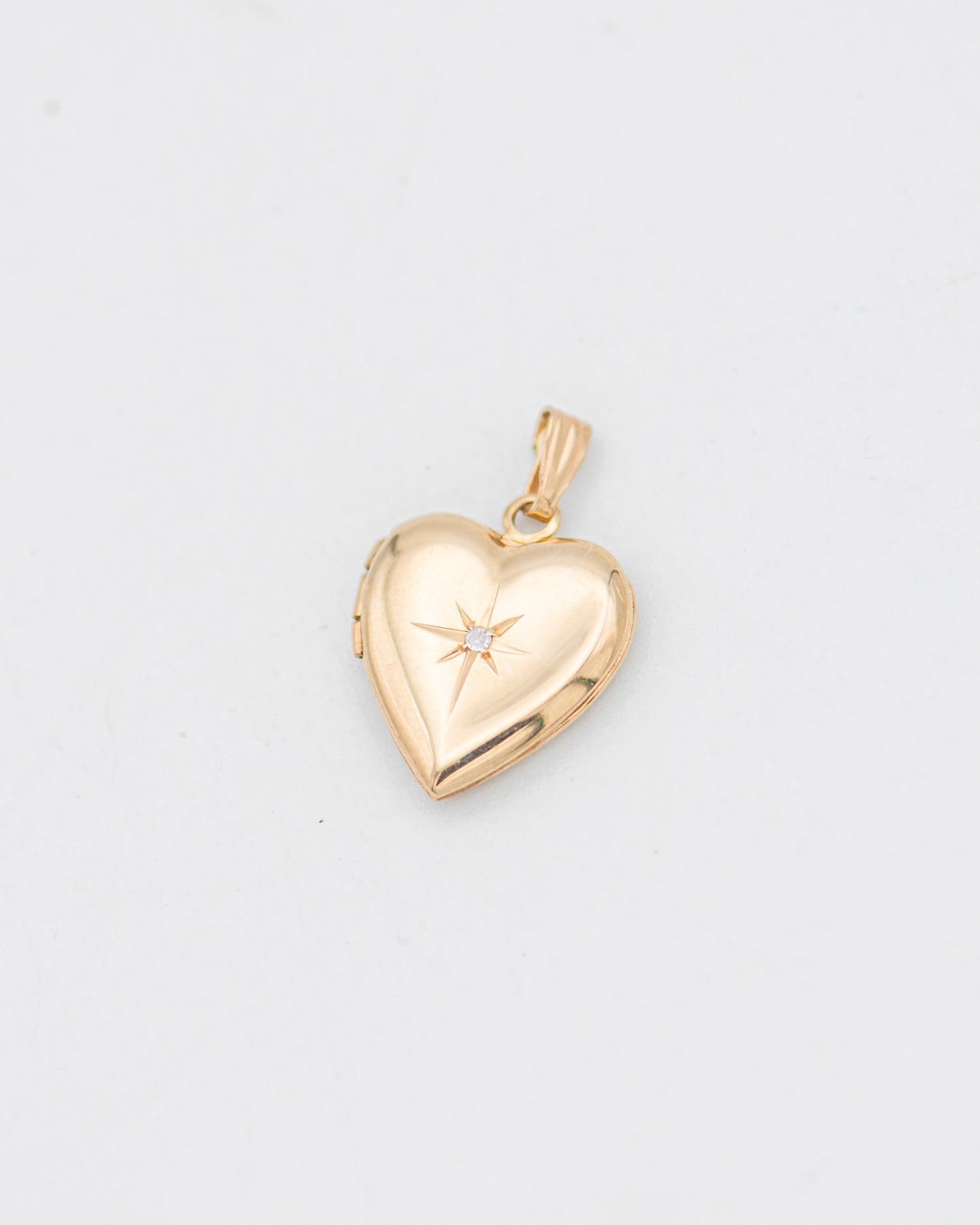 Tiny Diamond Heart Locket 0072
