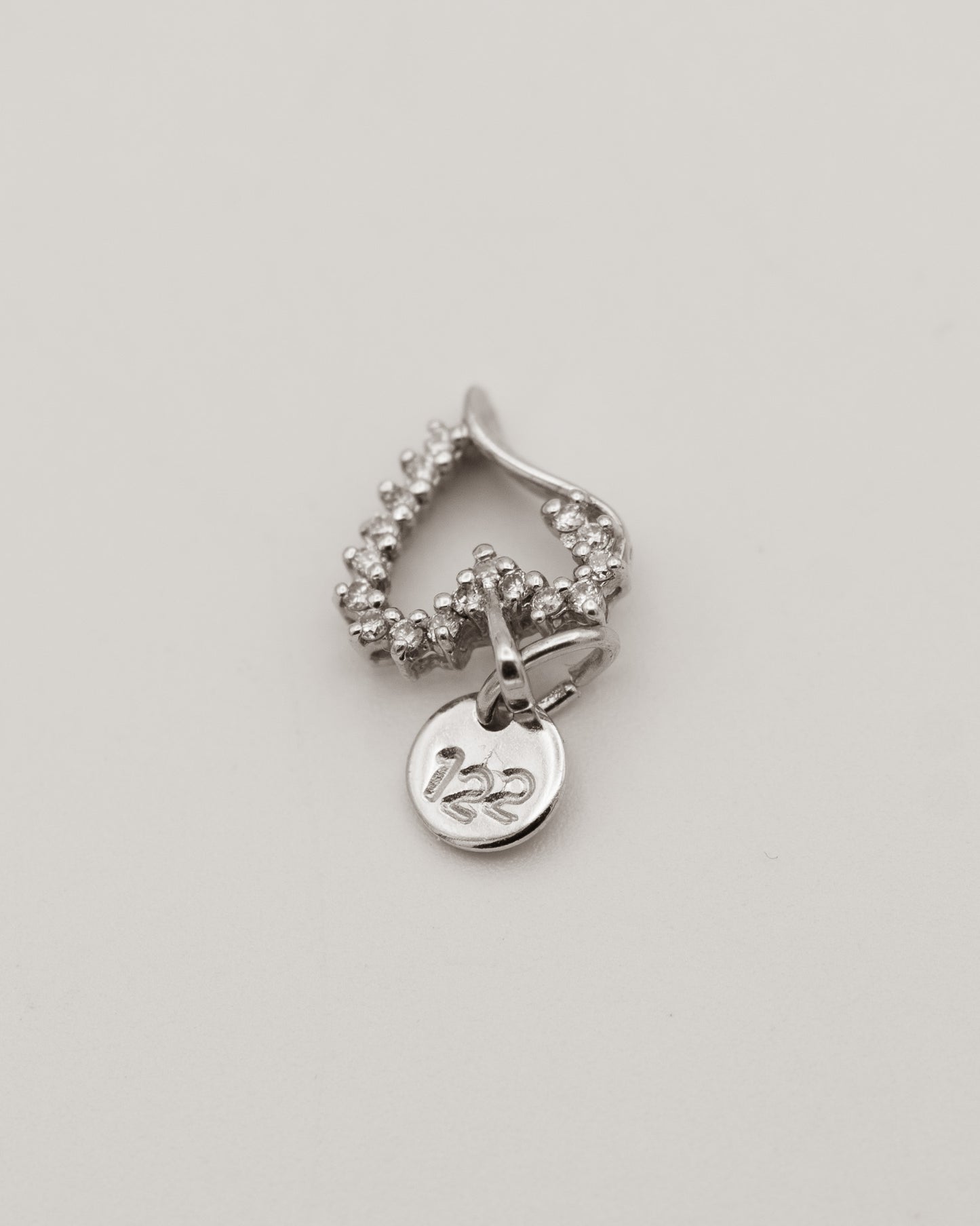 Pave Heart Charm