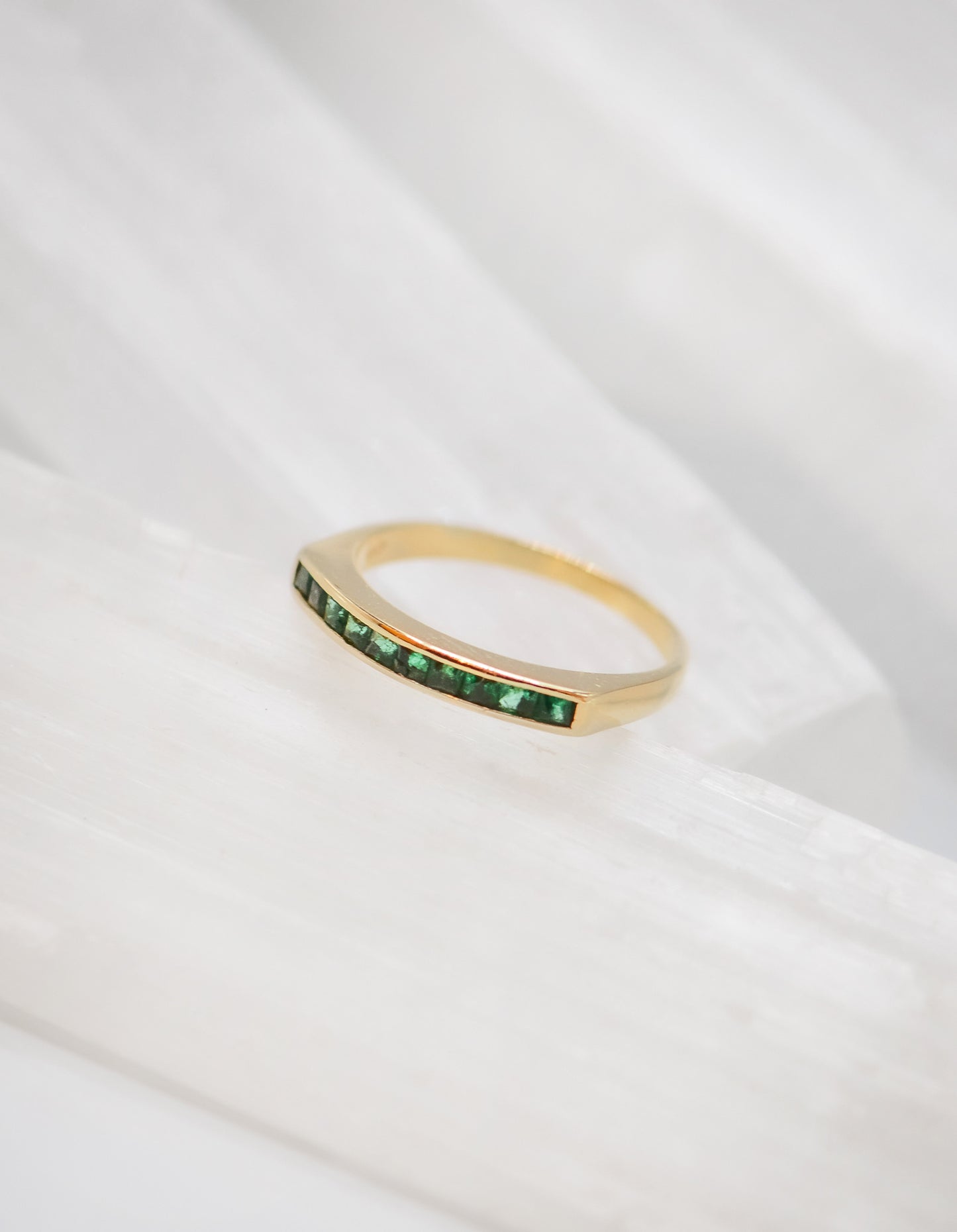 Suzie 14K Skinny Green Ring
