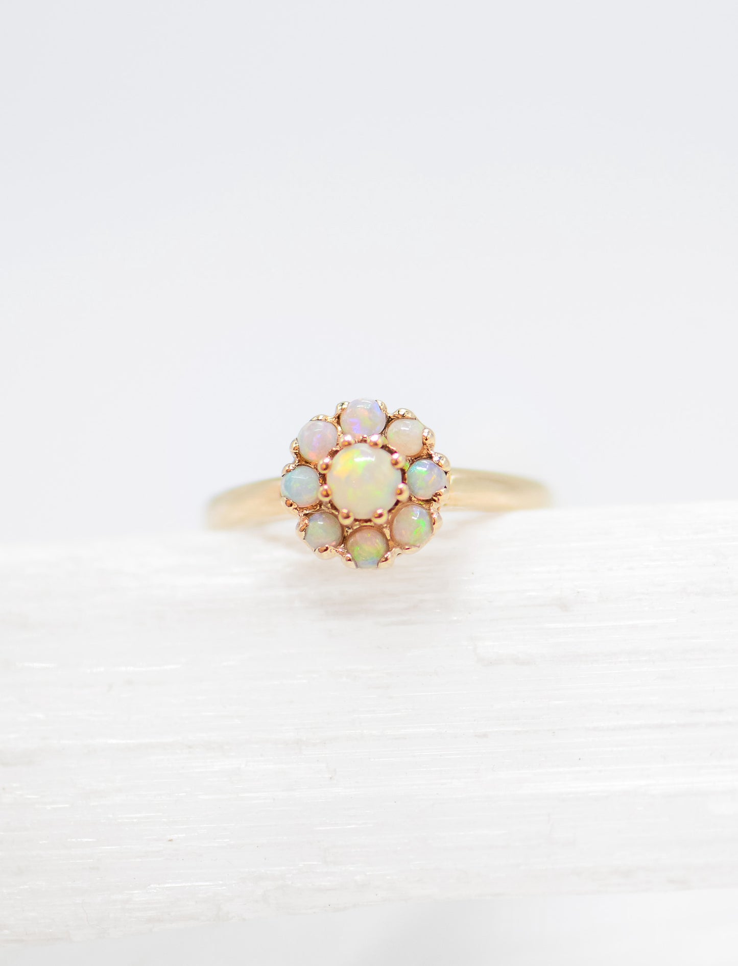 Opal Flower Ring