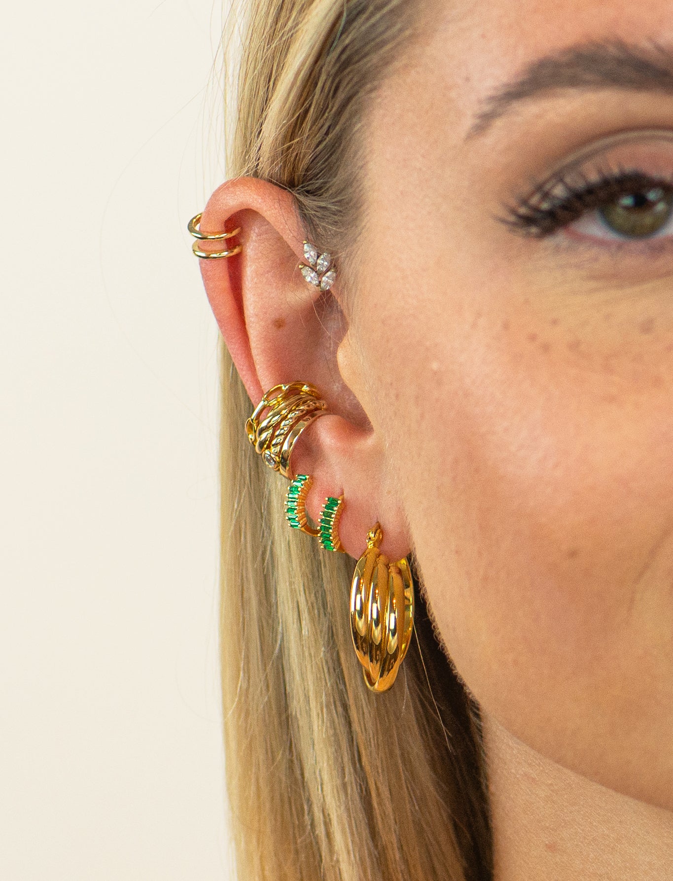 Terry Twisted Hoops