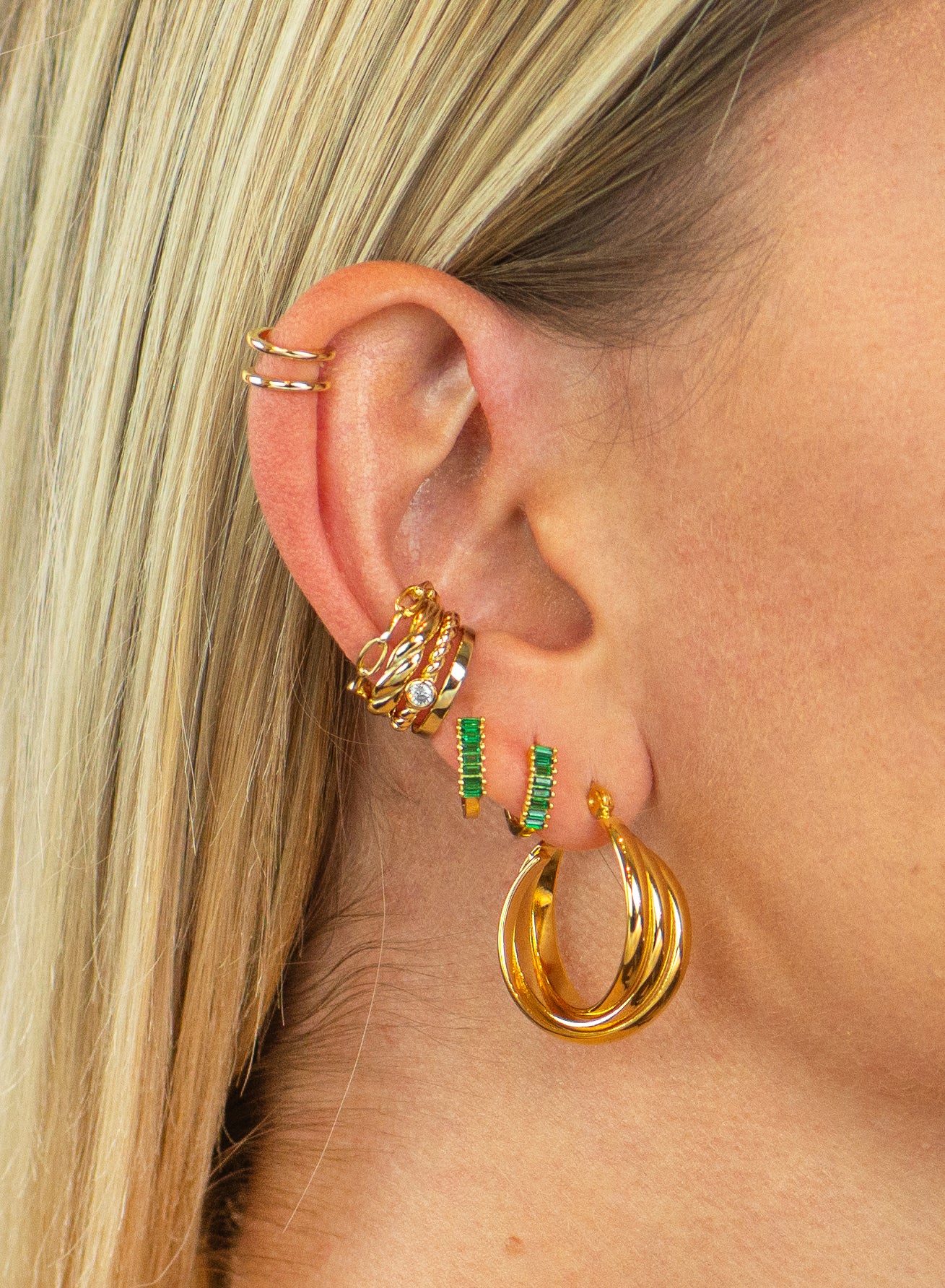 Terry Twisted Hoops