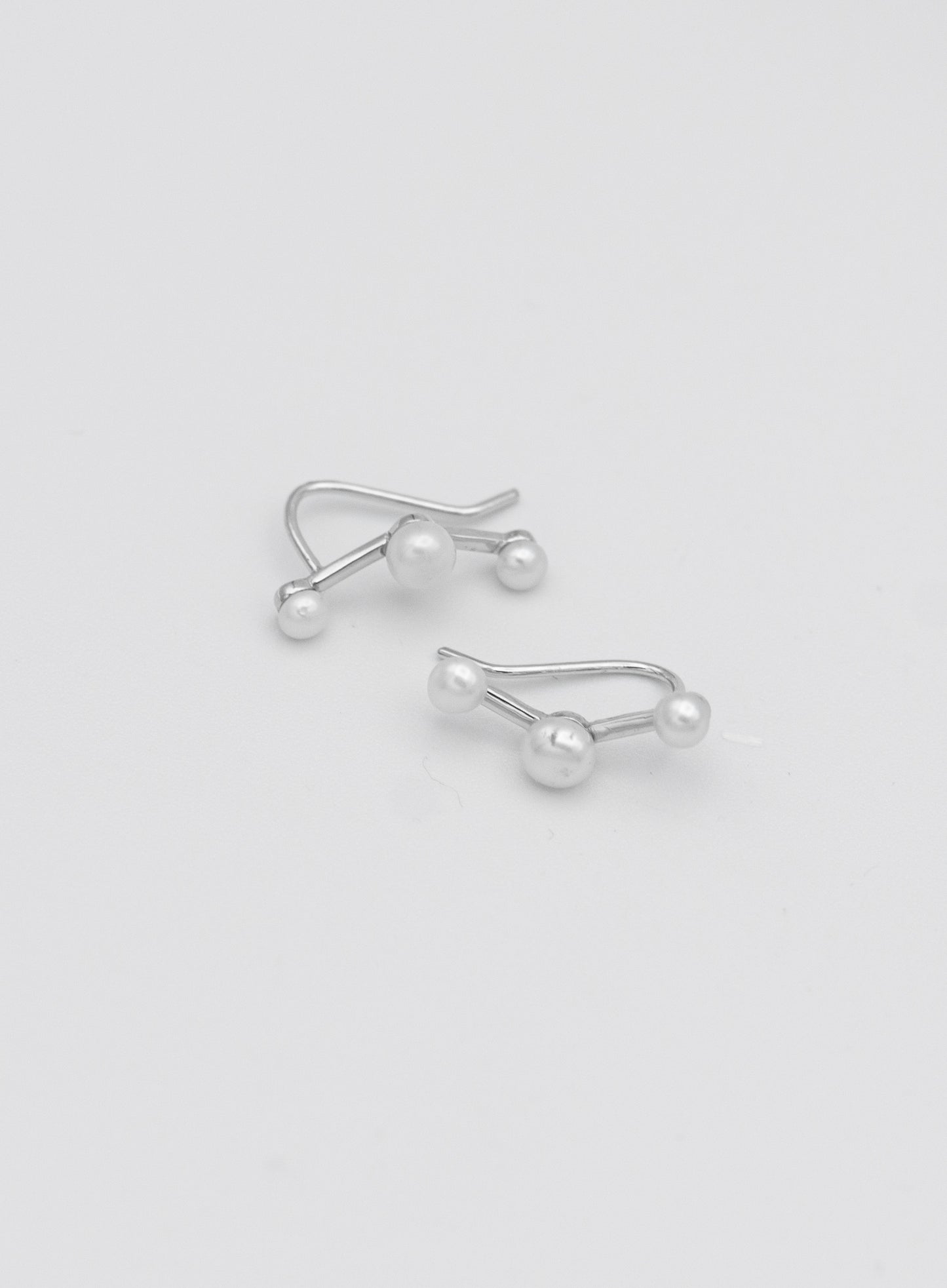 Jay Three Pearl Ear Climbers - Mottive.inc