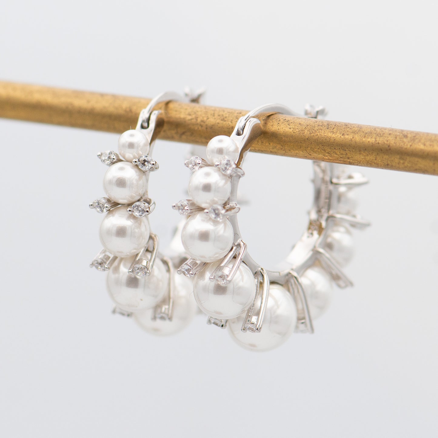 Odette Pearl and Crystal Earrings