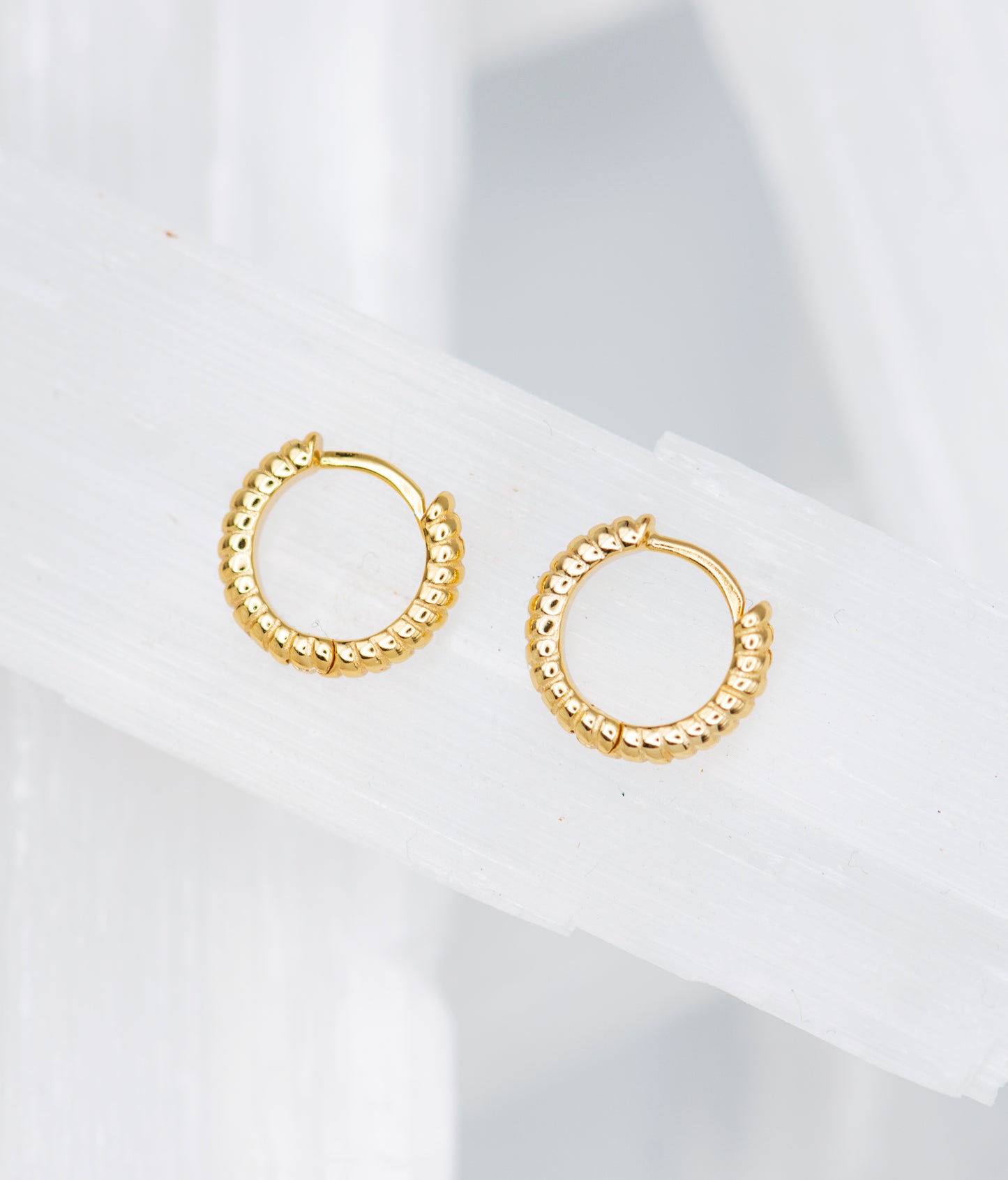 Malek Scaled Huggie Earrings