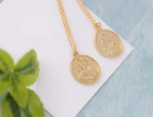 Lily Gold Zodiac Necklace - Mottive.inc