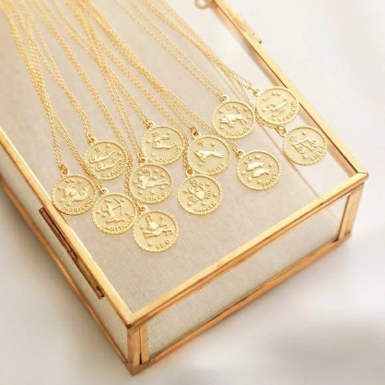 Lily Gold Zodiac Necklace - tissinyc