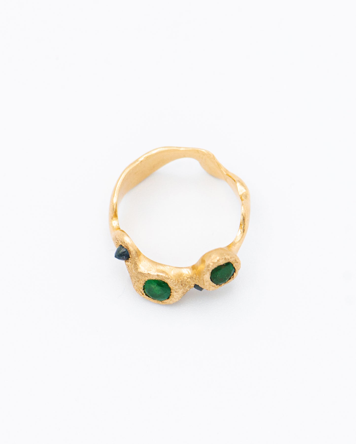 Hand Carved Emerald Ring