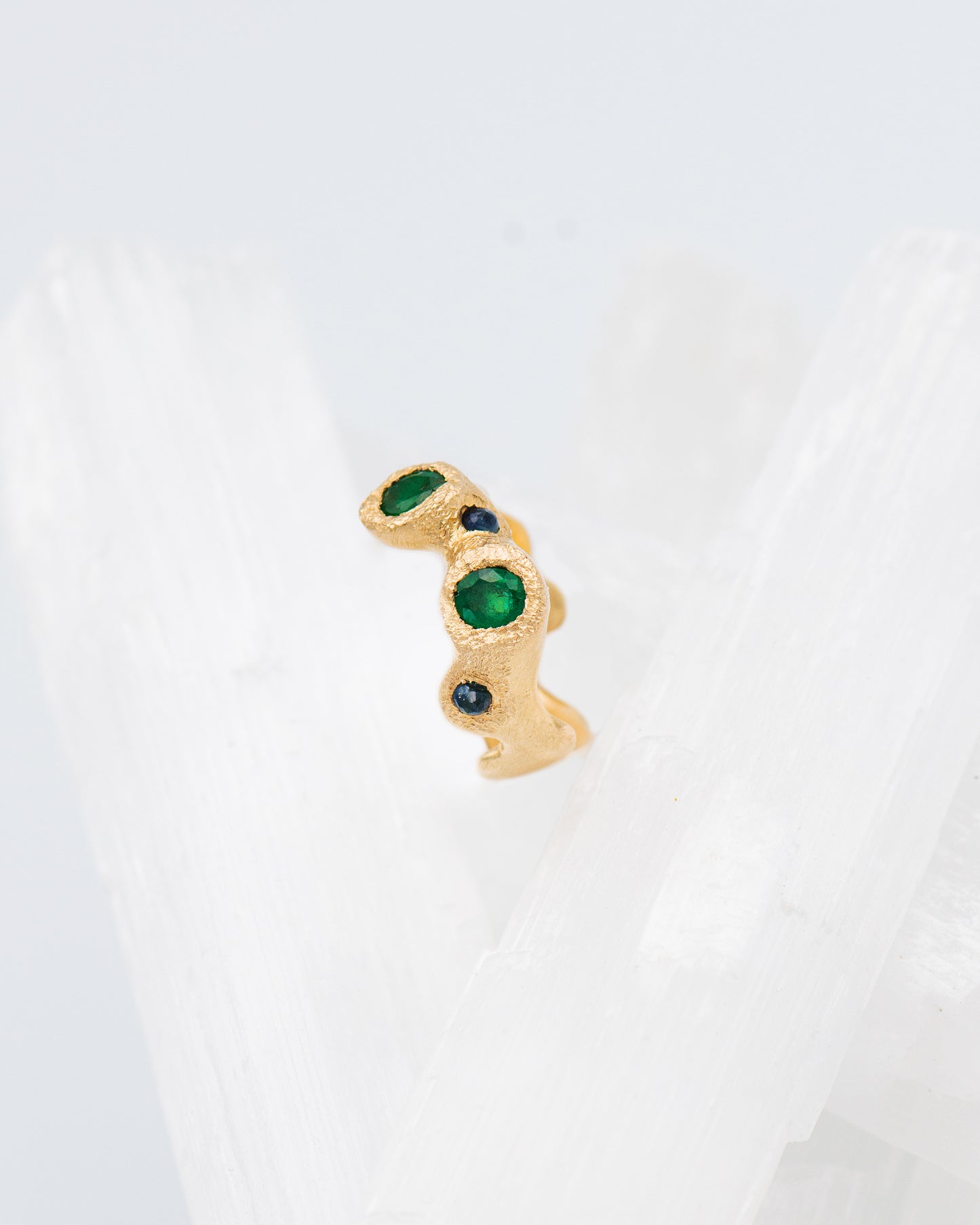 Hand Carved Emerald Ring