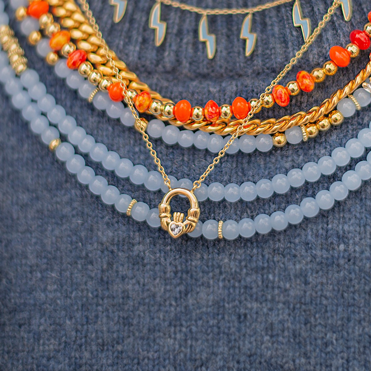 Gold Claddagh Necklace - Mottive.inc